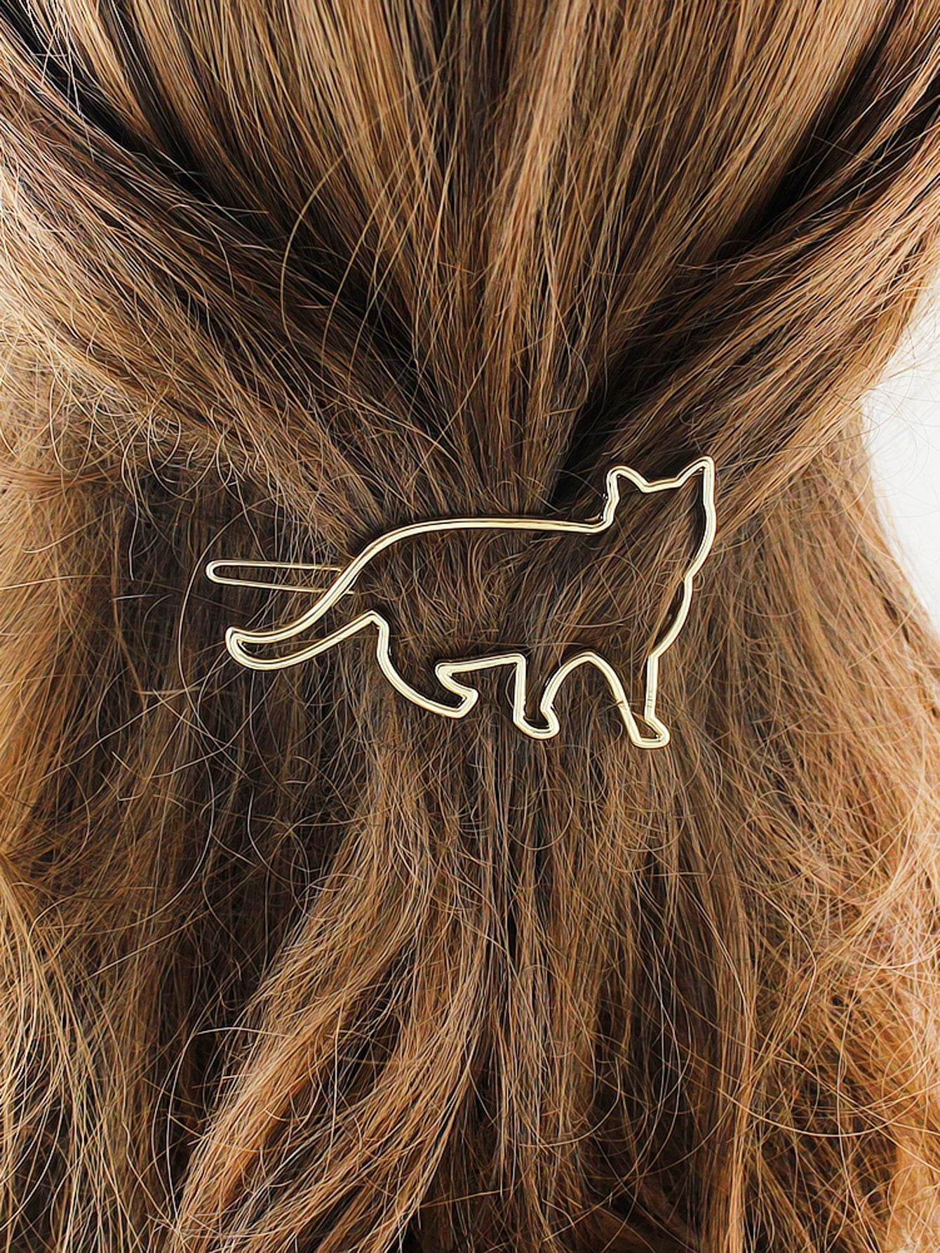Hair Accessories Minimalist Gold Silver Metal Cat Hairgrips Hair Clips Hairpin-4