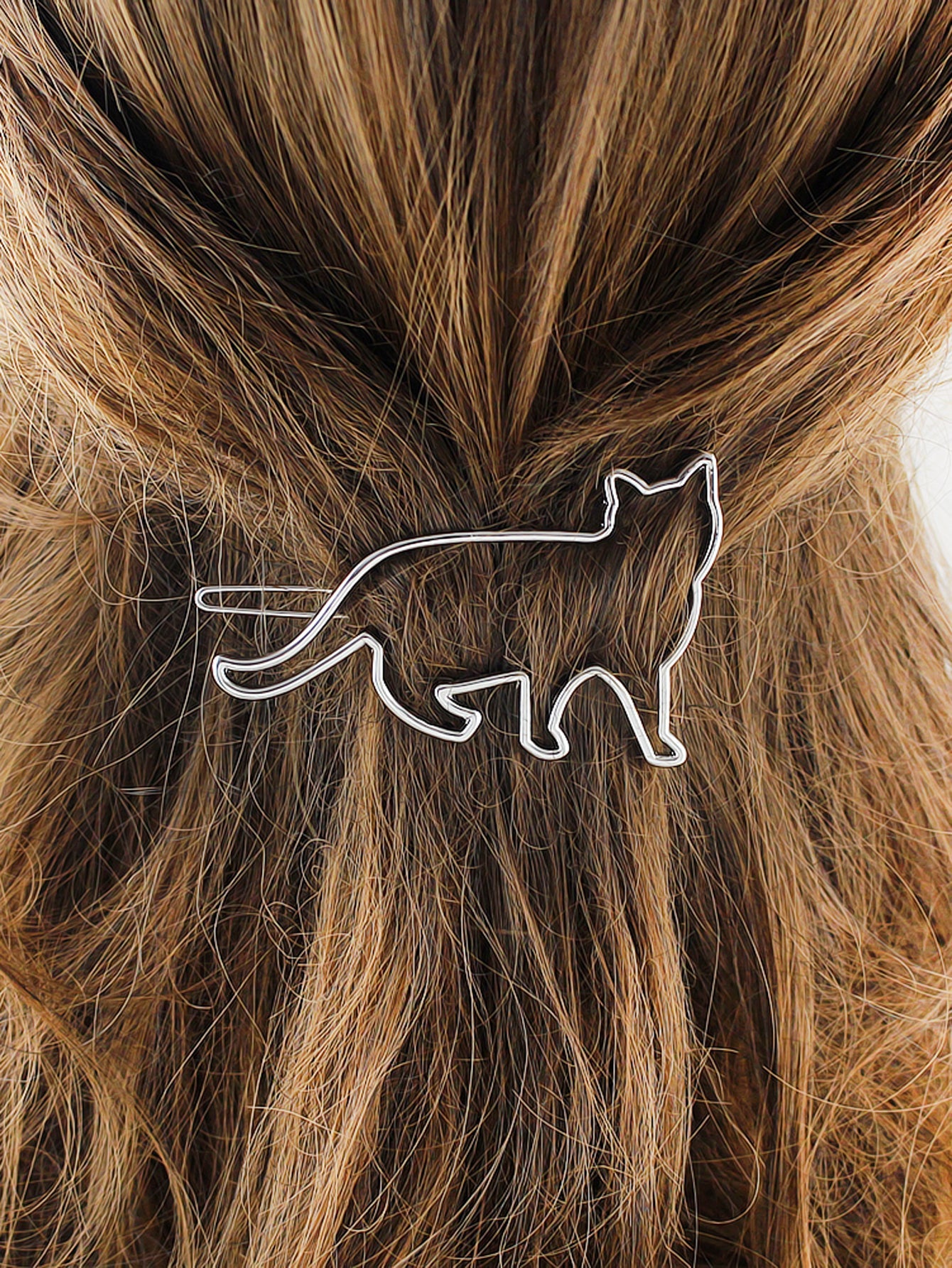 Hair Accessories Minimalist Gold Silver Metal Cat Hairgrips Hair Clips Hairpin-0