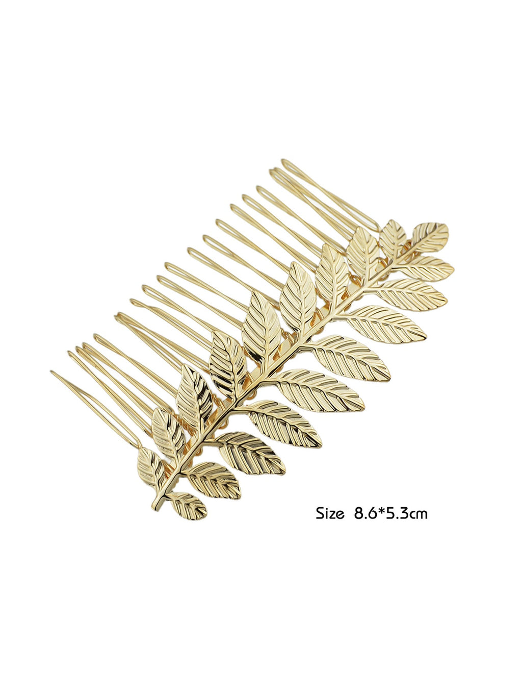 Costume Hair Accessories Gold Silver Leaf Hair Comb Hair Clips Girls Headpiece-3