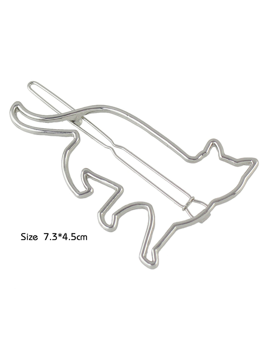 Hair Accessories Minimalist Gold Silver Metal Cat Hairgrips Hair Clips Hairpin-3